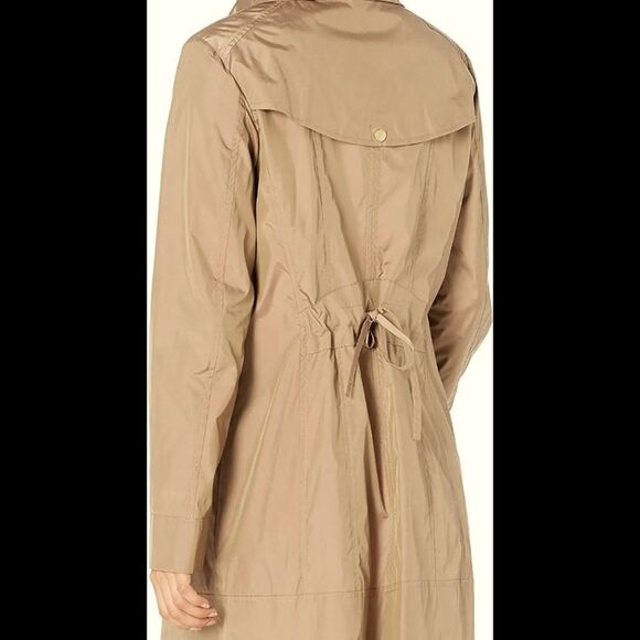 Cole Haan Women's Packable Hooded Rain Jacket with Bow Size PXS New Without Tags - Picture 3 of 15